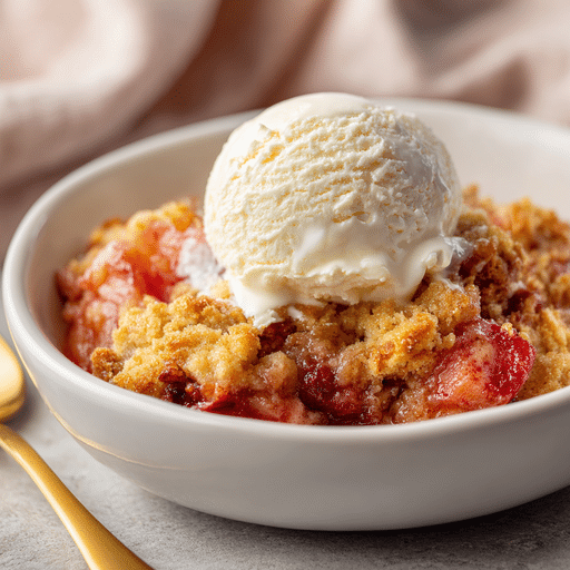 u6798196942_A_scoop_of_warm_rhubarb_dump_cake_in_a_white_bowl_6164b13a-bb2d-443b-88fb-06a1cd5e5692_1 rhubarb dump cake with ice cream