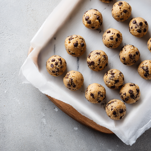 u6798196942_Clean_layout_of_healthy_cottage_cheese_cookie_dou_9195fedb-ec44-490b-8bbd-ad4d5738a784_2 Healthy cottage cheese cookie dough snack bites on tray