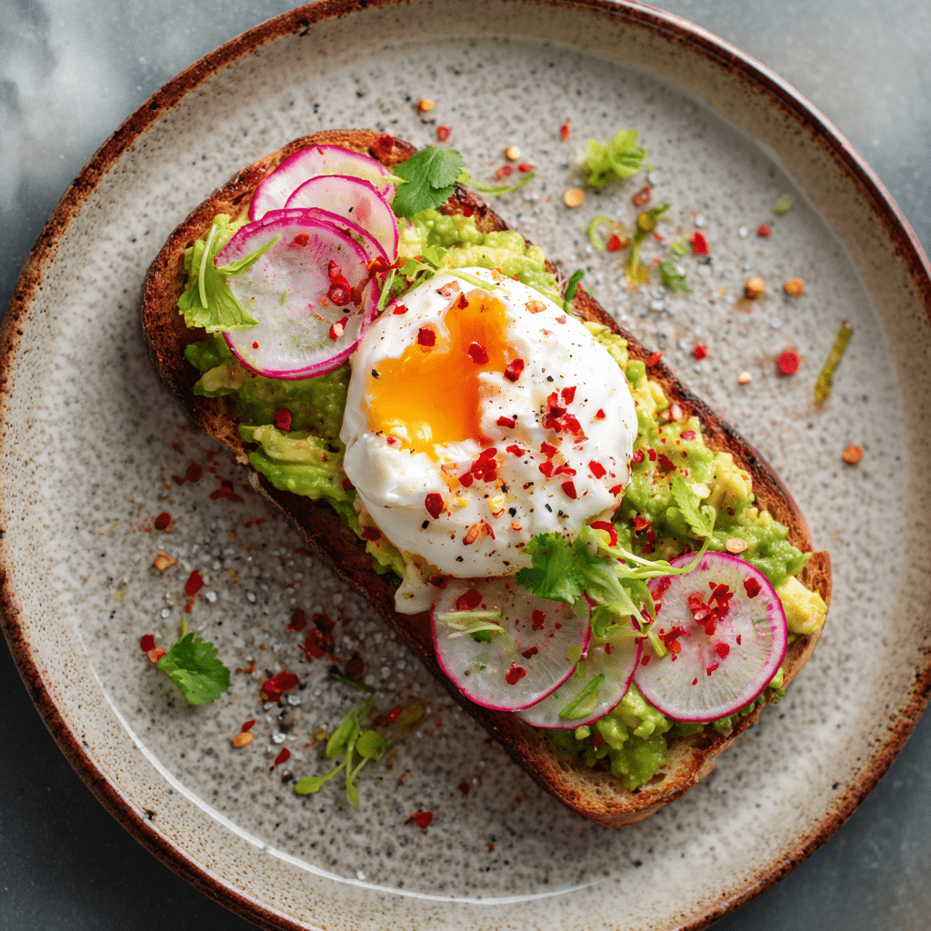 u6798196942_Finished_avocado_toast_on_a_ceramic_plate_with_sl_cc06e838-f9b0-44f9-a207-985316de0b7d_0 avocado toast plated and served
