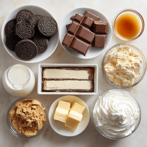 u6798196942_Flat_lay_of_ingredients_for_Reese_Cup_Ice_Cream_C_0b56532c-5828-427a-bd39-b5484cec470f_1 Ingredients for Reese Cup Ice Cream Cake