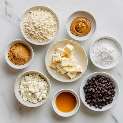 u6798196942_Flat_lay_of_labeled_ingredients_for_healthy_cotta_9cb16cbf-638c-4b3d-ad25-03cbc0c770ee_1 Ingredients for healthy cottage cheese cookie dough recipe