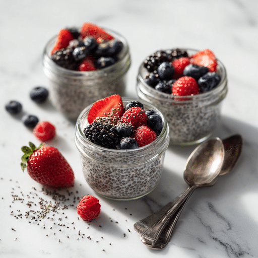 u6798196942_Homemade_chia_oat_pudding_with_berries_in_small_g_8ffcebfb-64e9-478e-8c91-658c800e570b_1 Fibre Maxxing Breakfast: Chia Oat Pudding with Berries in Glass Jars