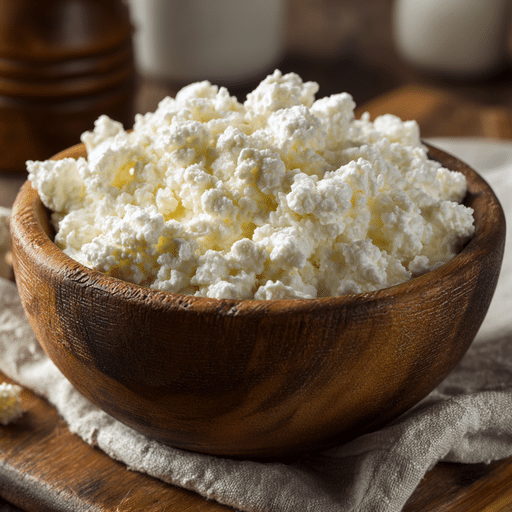 homemade cottage cheese in bowl
